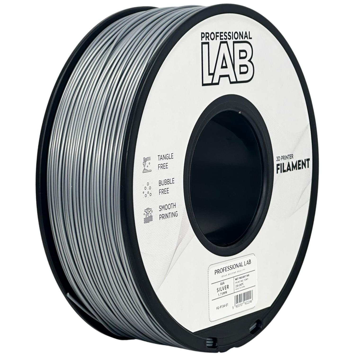 Cívka filamentu ASA stříbrná, Prof. Lab, 1,75 mm