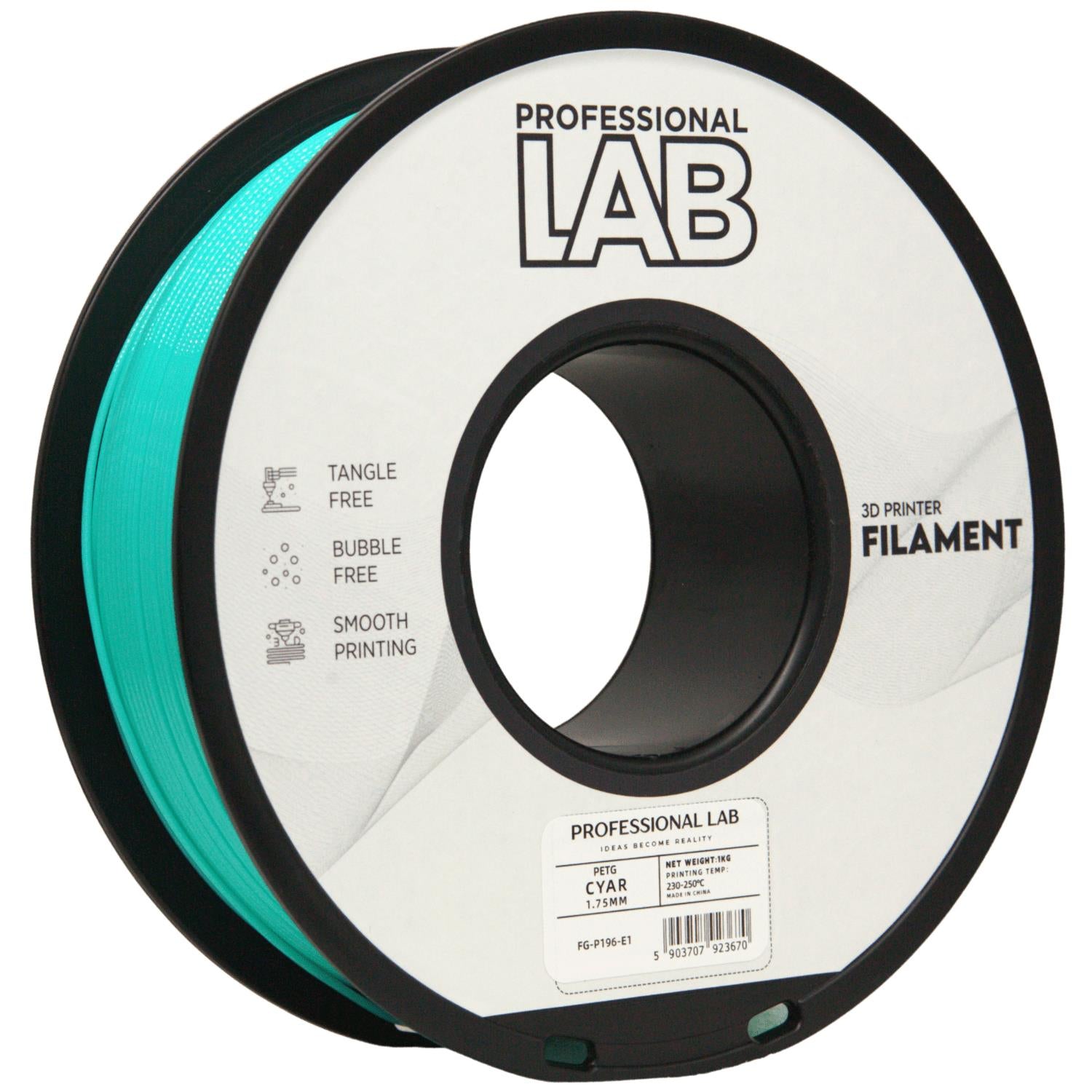 Cívka filamentu PETG azurová, Prof. Lab, 1,75 mm