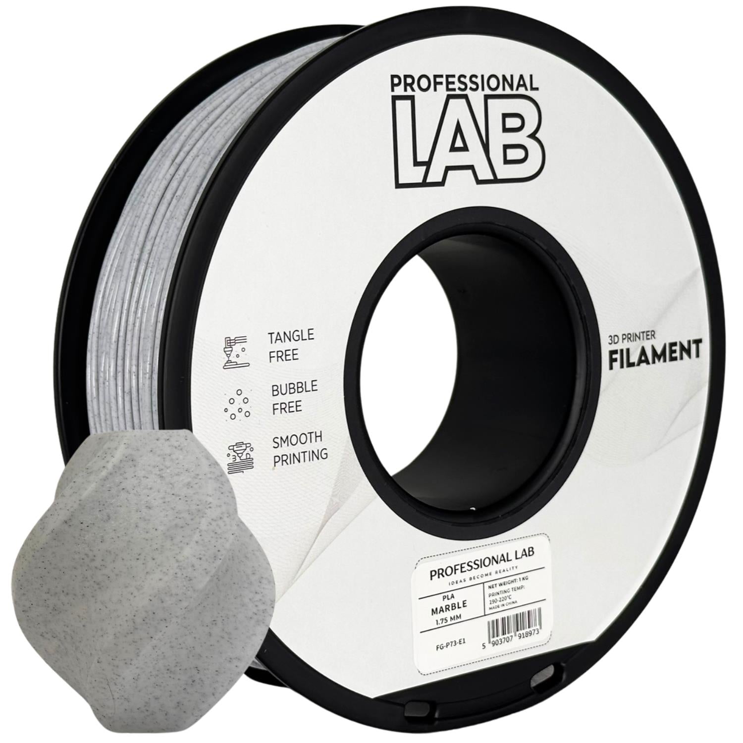 Cívka filamentu PLA mramor, Prof. Lab, 1,75 mm