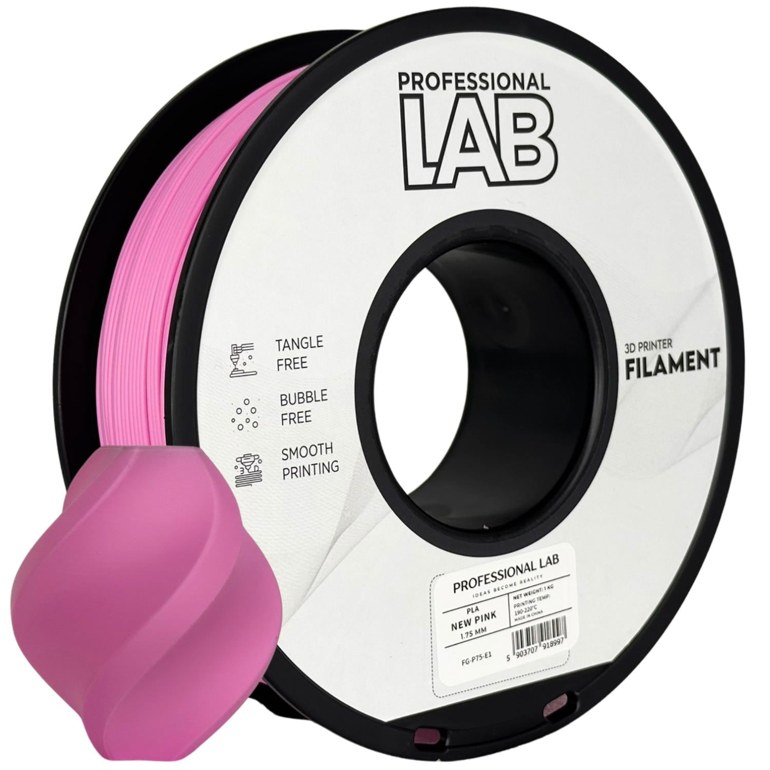Cívka filamentu PLA růžová, Prof. Lab, 1,75 mm
