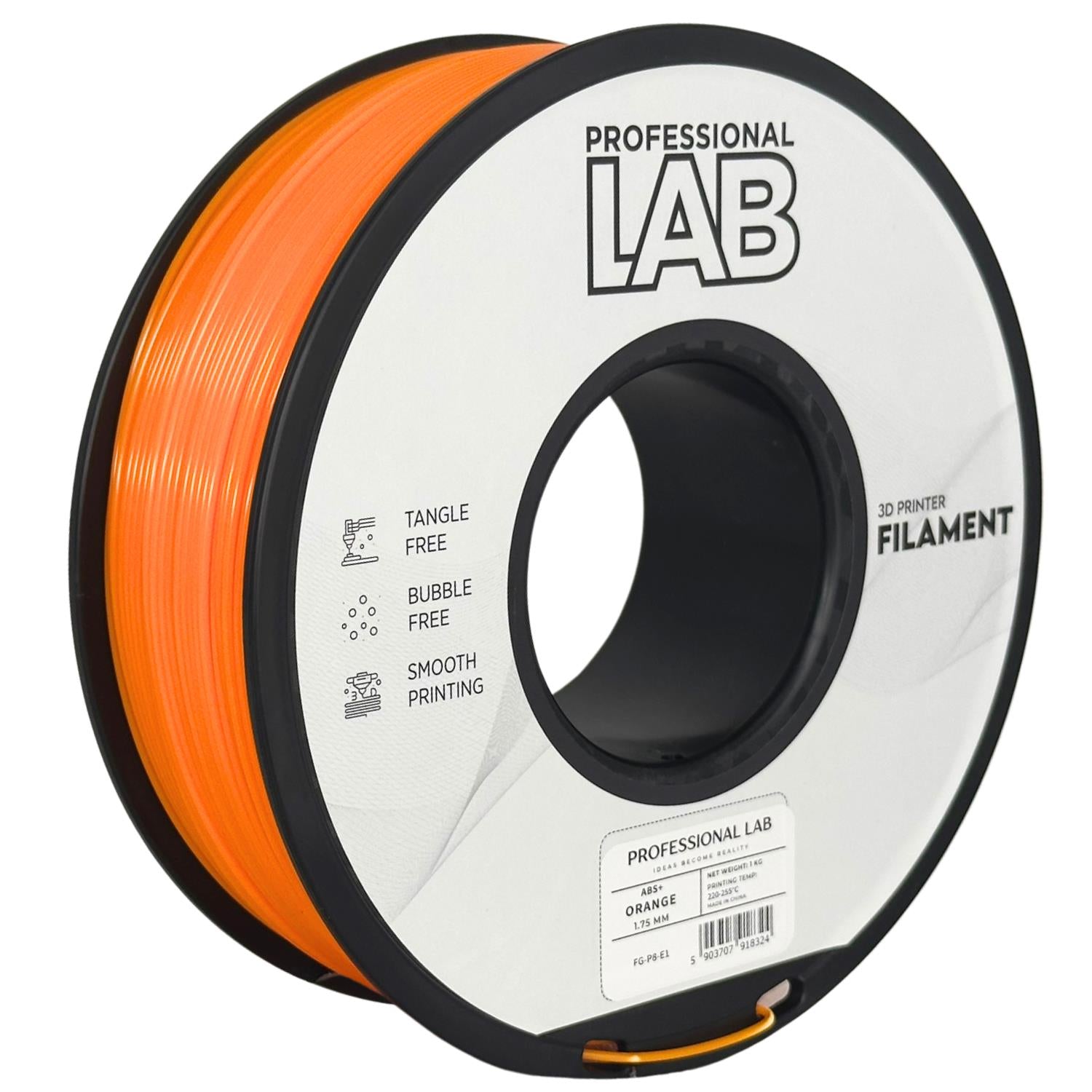 Cívka filamentu ABS+ oranžová, Prof. Lab, 1,75 mm