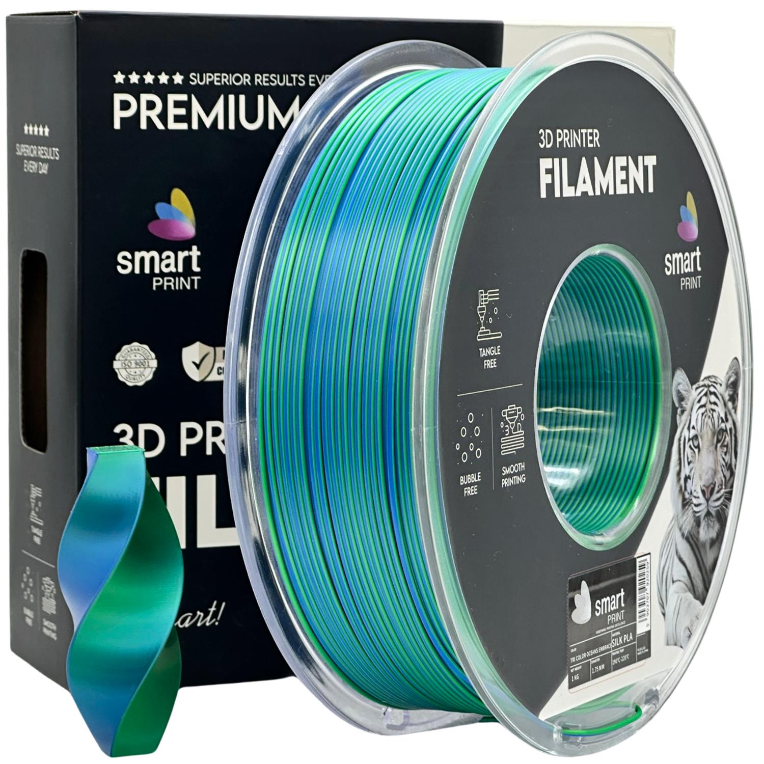 Cívka filamentu Silk PLA Tri Color Oceans Embrace, Smart Print, 1,75 mm