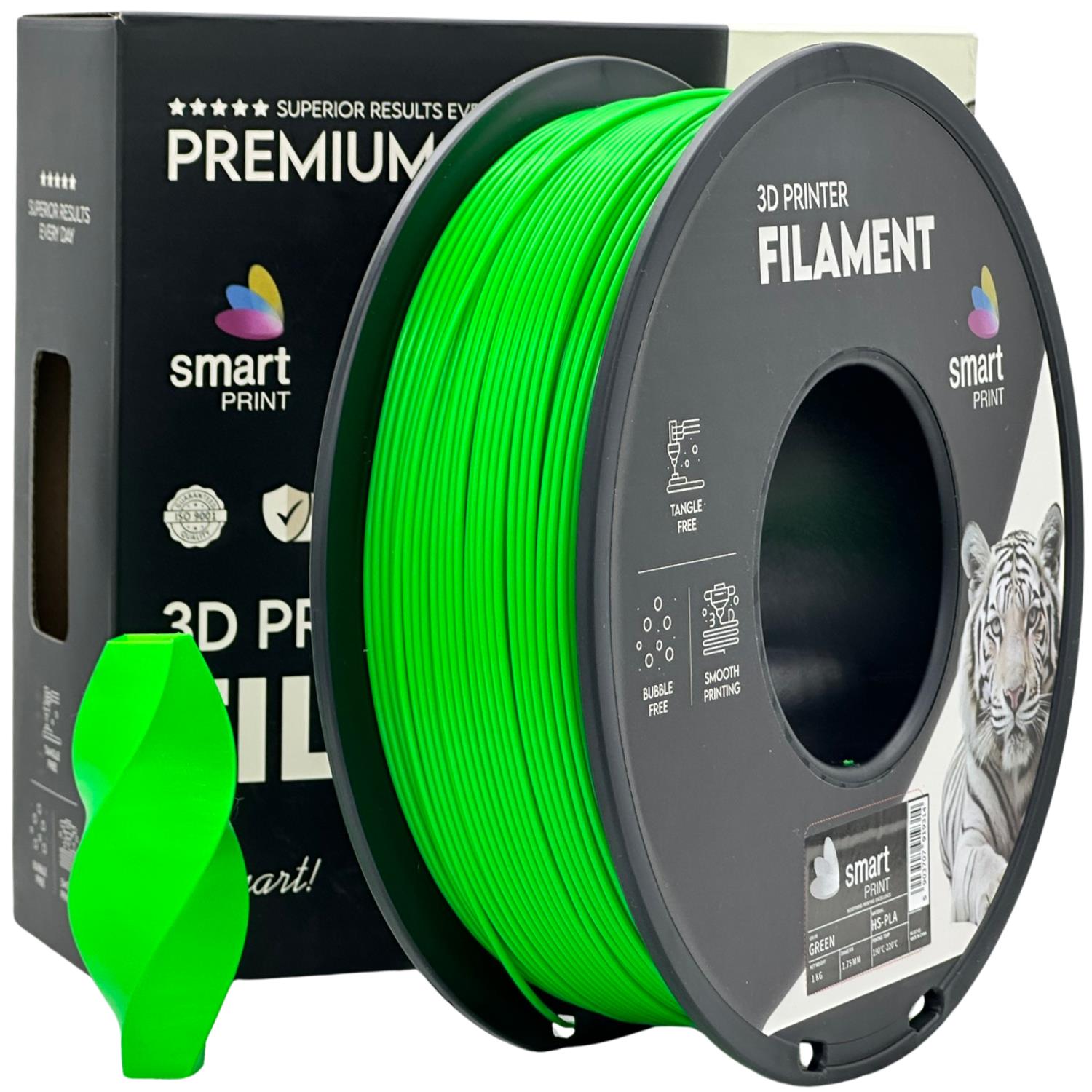 Cívka filamentu HS-PLA zelená, Smart Print, 1,75 mm
