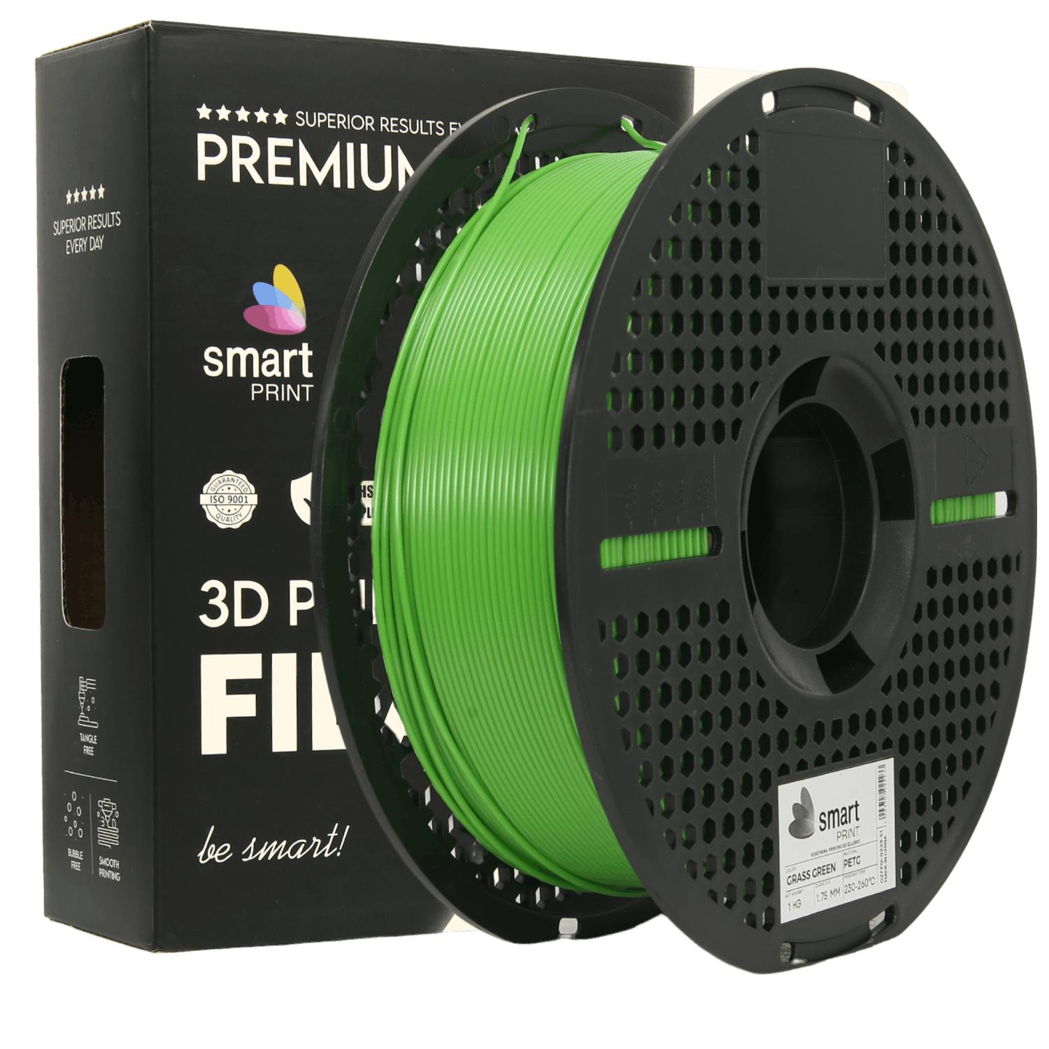 Cívka filamentu PETG trávová zelená, Smart Print, 1,75 mm