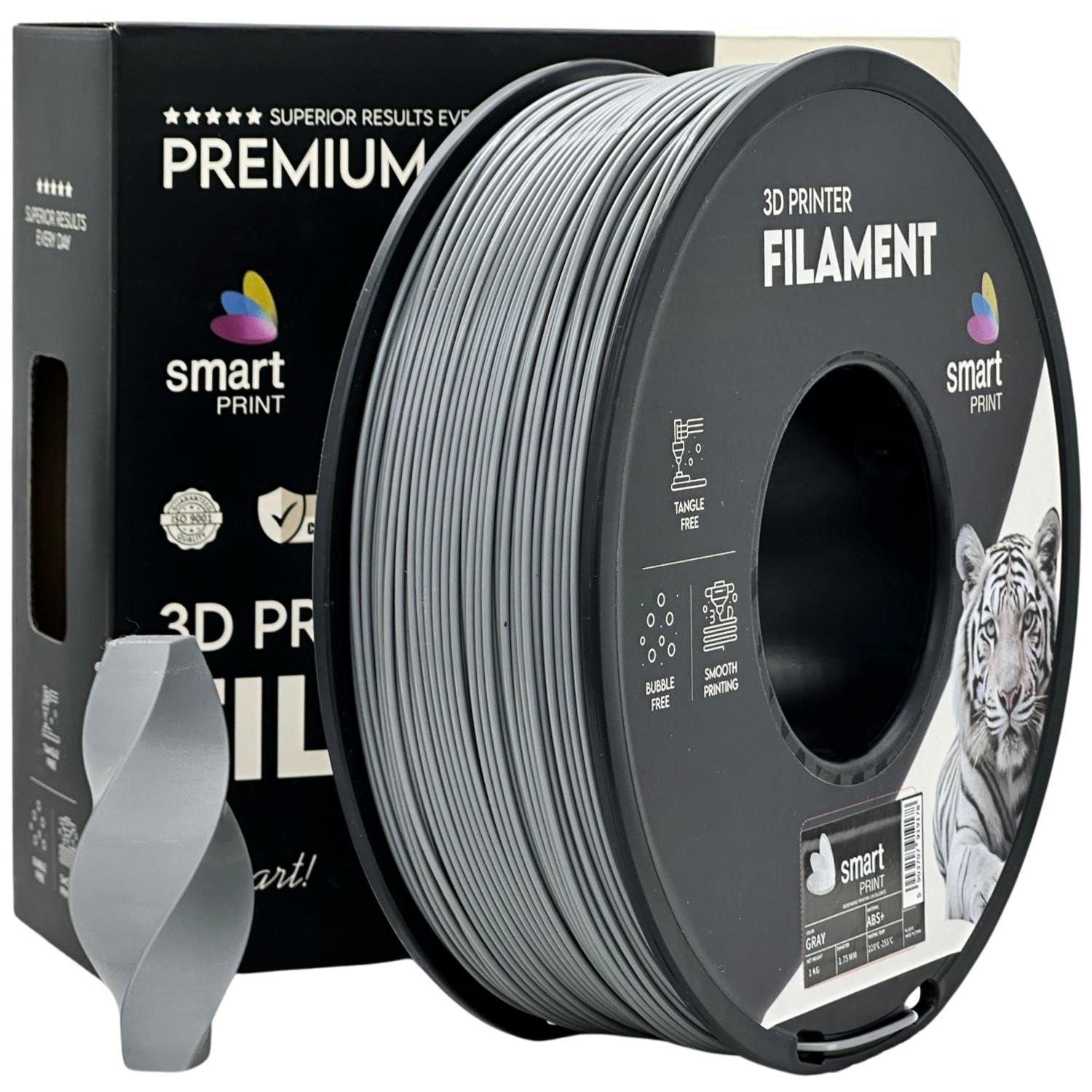 Cívka filamentu ABS+ šedá, Smart Print, 1,75 mm