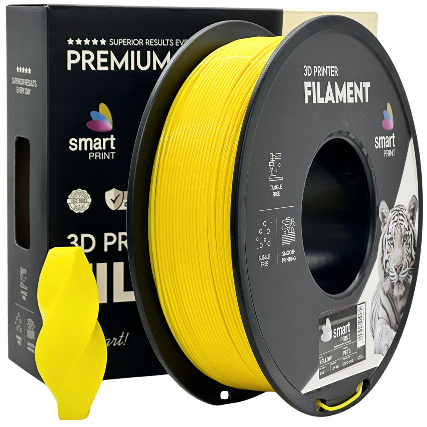 Cívka filamentu PETG žlutá, Smart Print, 1,75 mm