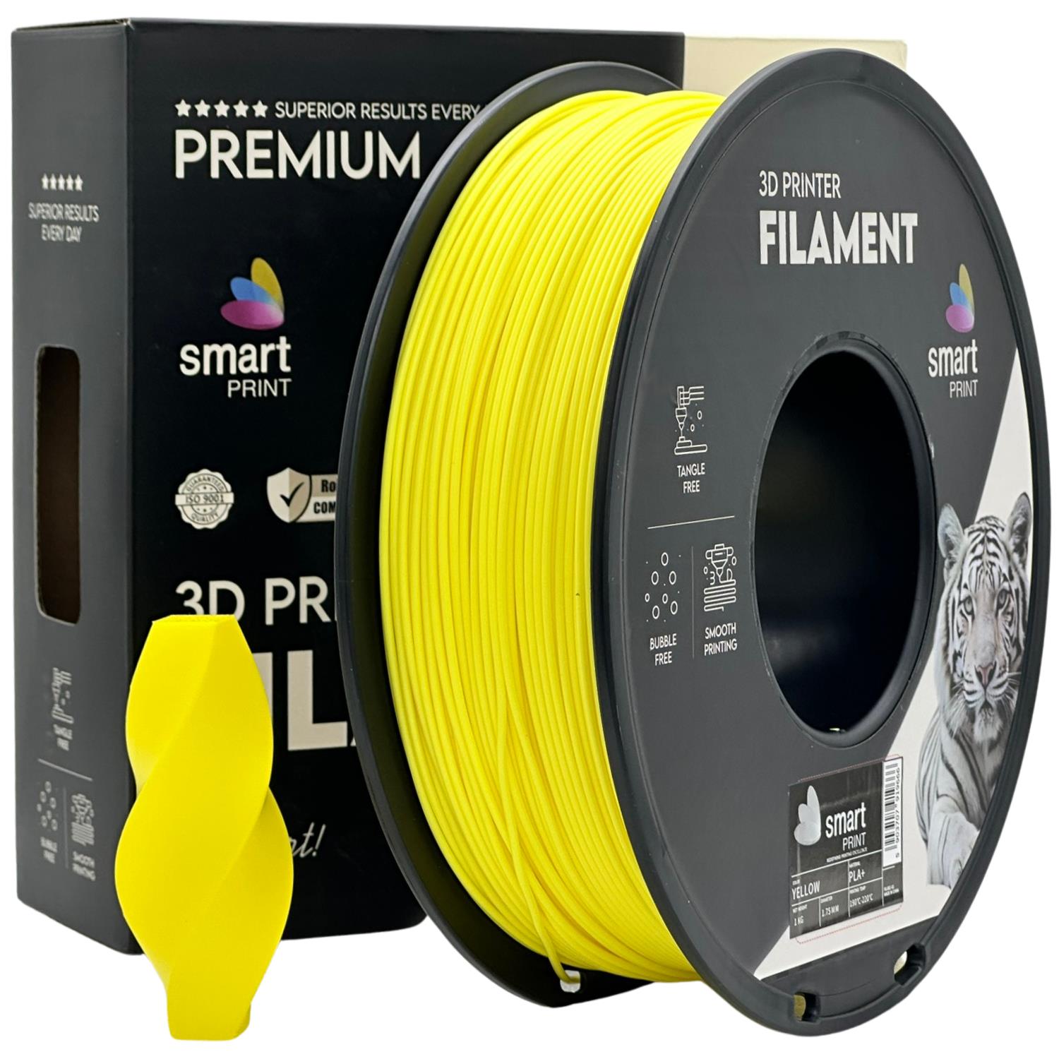 Cívka filamentu PLA+ žlutá, Smart Print, 1,75 mm