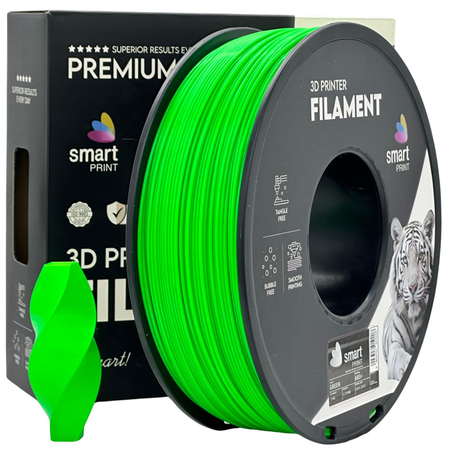 Cívka filamentu ABS+ zelená, Smart Print, 1,75 mm