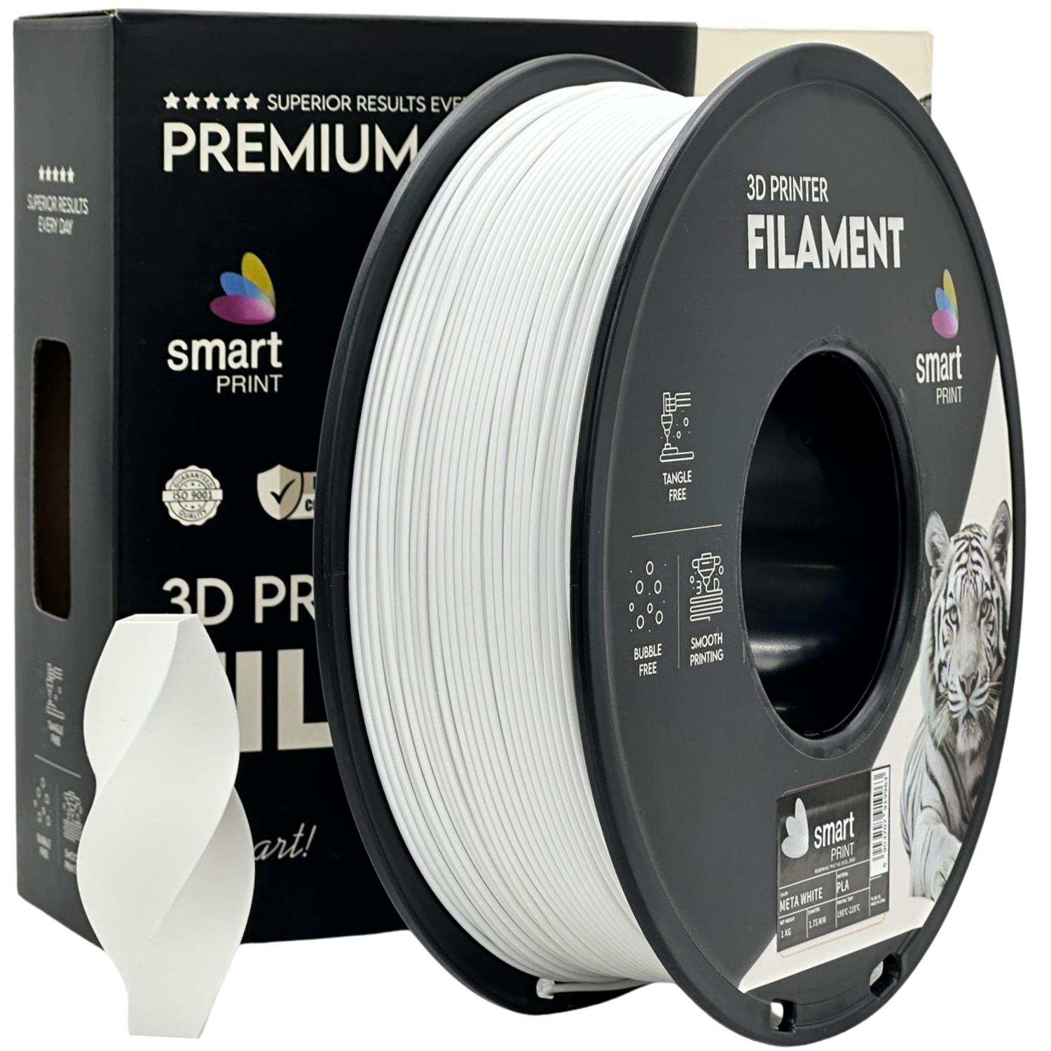 Cívka filamentu PLA META bílá, Smart Print, 1,75 mm