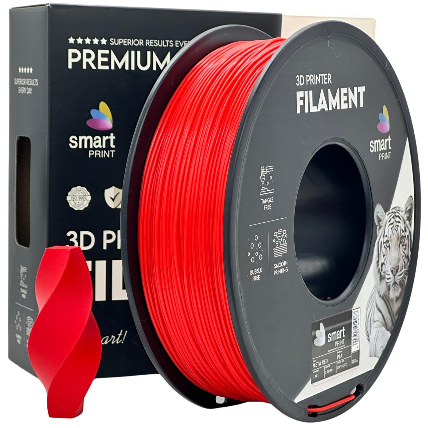 Cívka filamentu PLA META červená, Smart Print, 1,75 mm