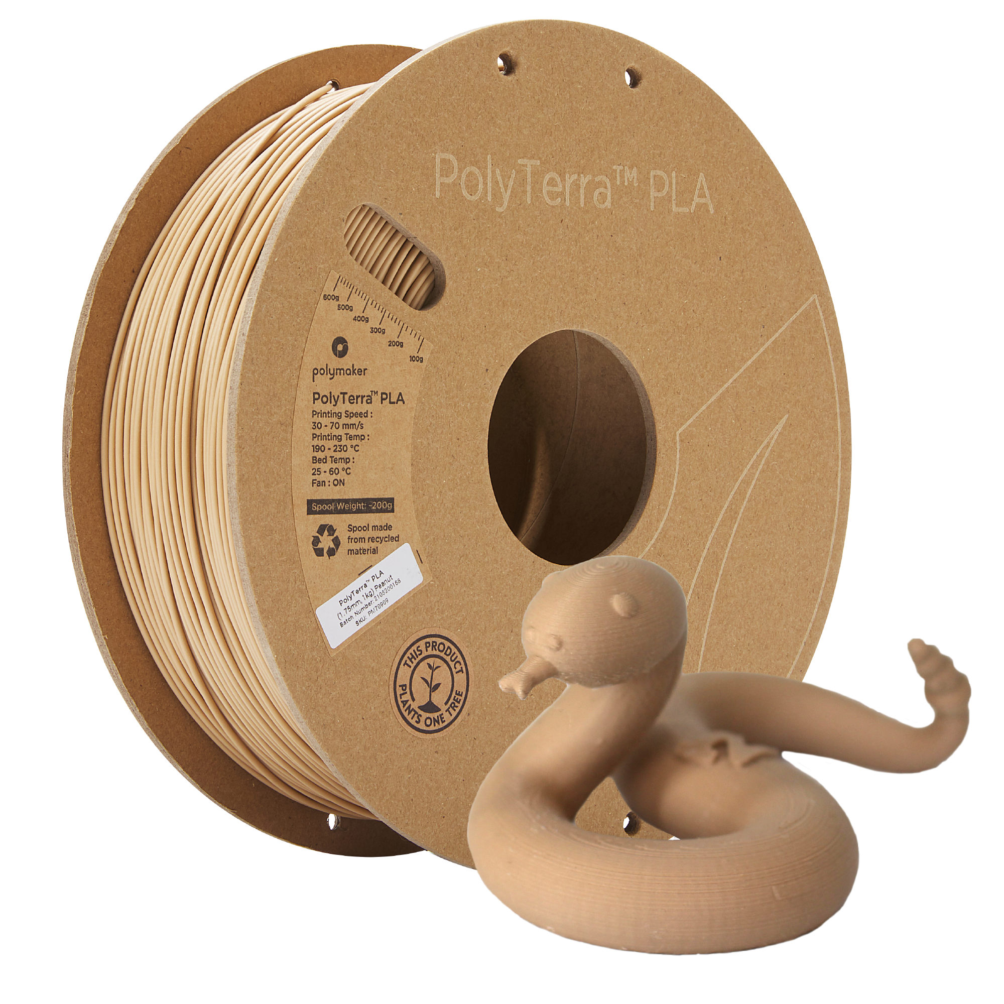 Cívka filamentu PLA matná pastelová béžová, Polymaker, 1,75 mm